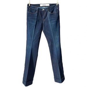 Earnest Sewn | New Dapper Medium Wash Cuffed Flare Jeans, Size 32